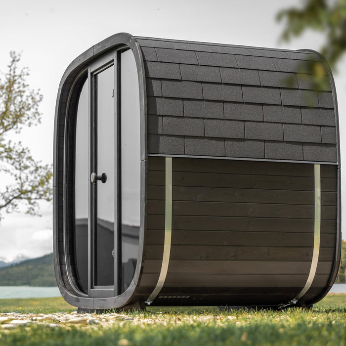 Leil® Black Cube Classic Outdoor Sauna - 4 Person
