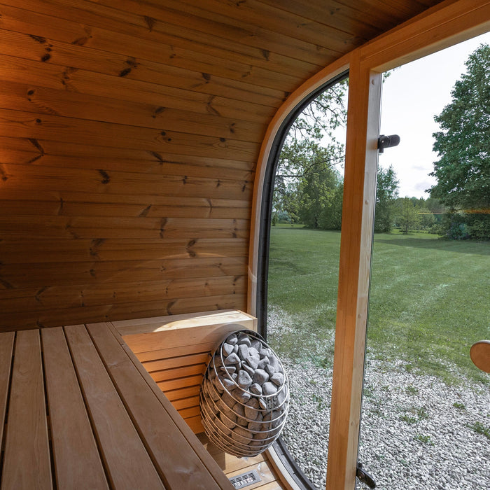Leil® Black Cube Classic Outdoor Sauna - 4 Person