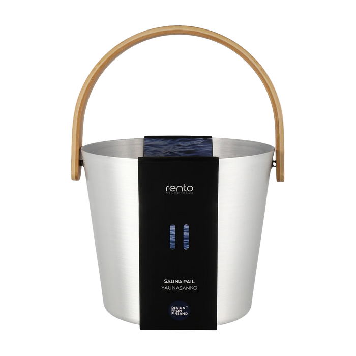 Rento Bamboo Aluminum Sauna Bucket