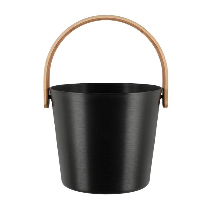 Rento Black Bamboo Aluminum Sauna Bucket