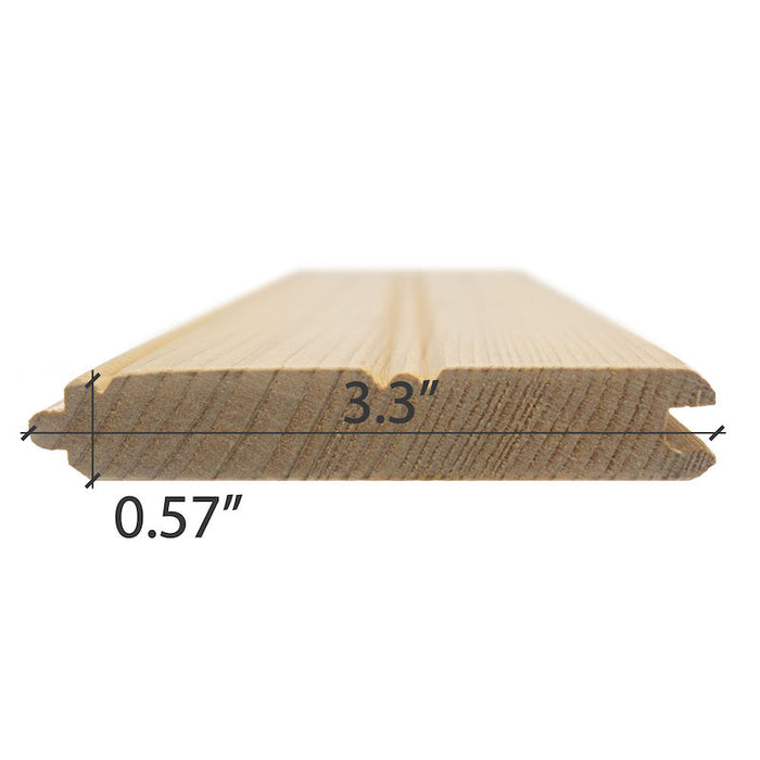 Premium Hemlock 1x4 VG T&G V2E Sauna Wall Cladding