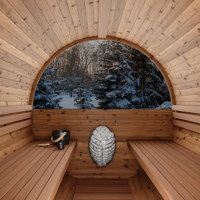Thermory NO 60 DIY Barrel Sauna Kit With Window & Porch